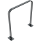 Lean-on hoop made of flat steel | 50 x 12 mm | in bent design | without cross bar | total width: 750 mm | hot-dip galvanized and coated DB 703